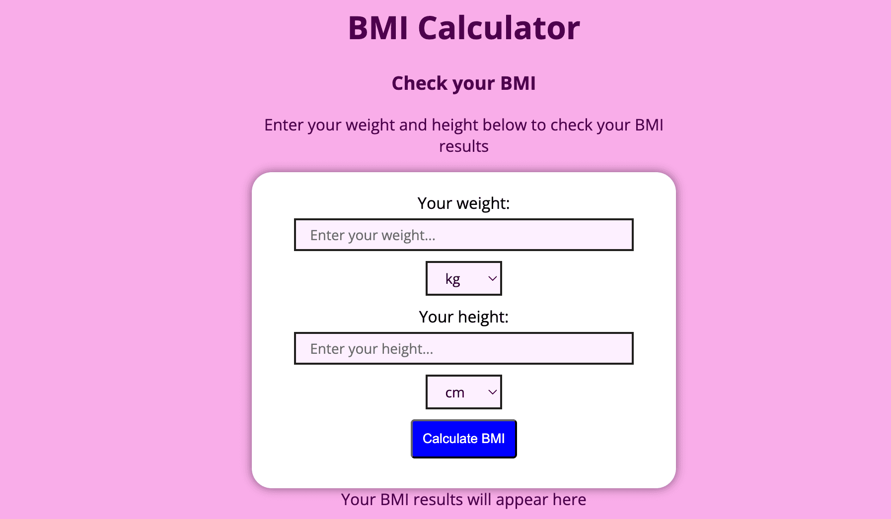 BMI Calculator