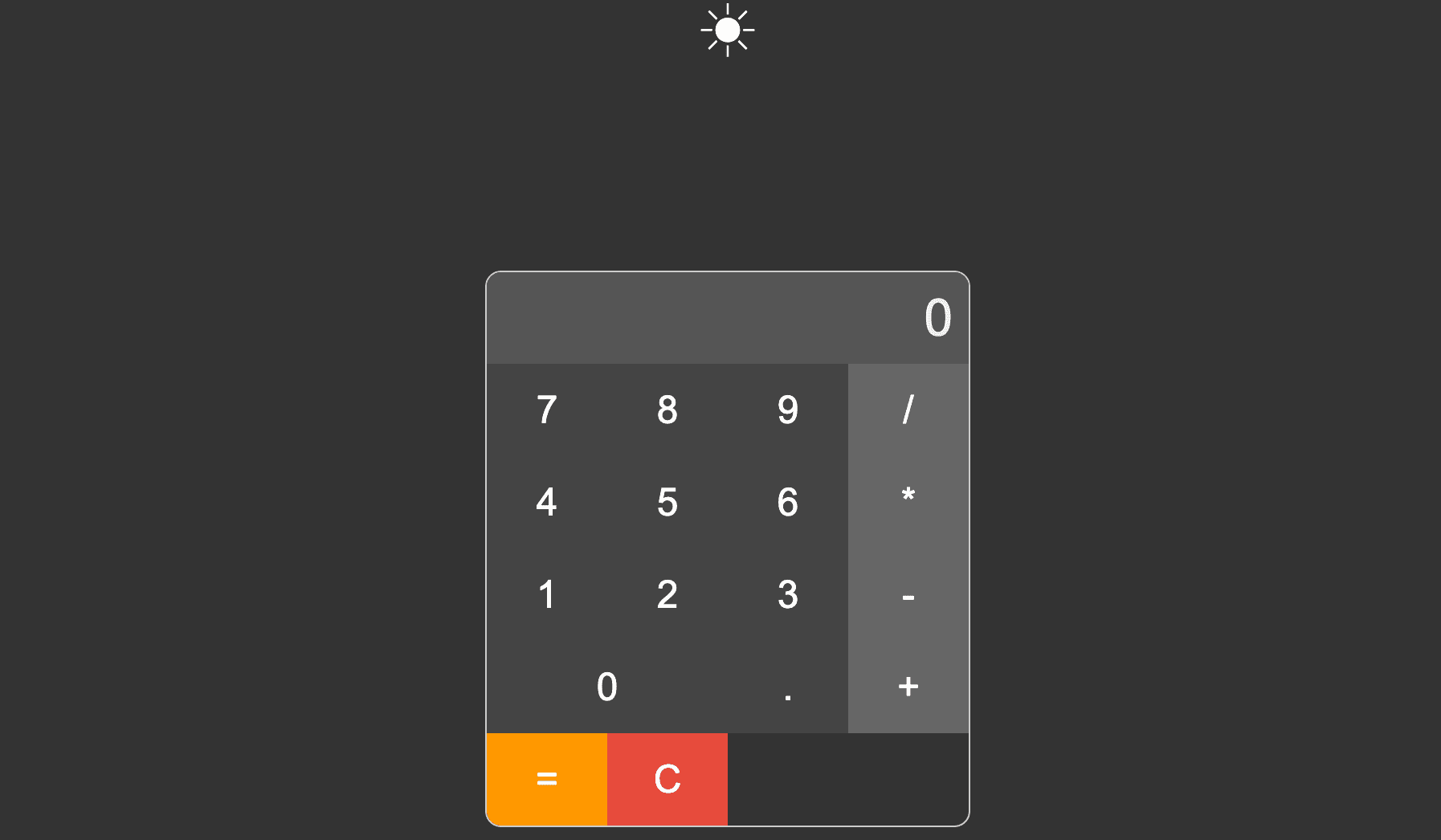 Calculator with Dark Mode