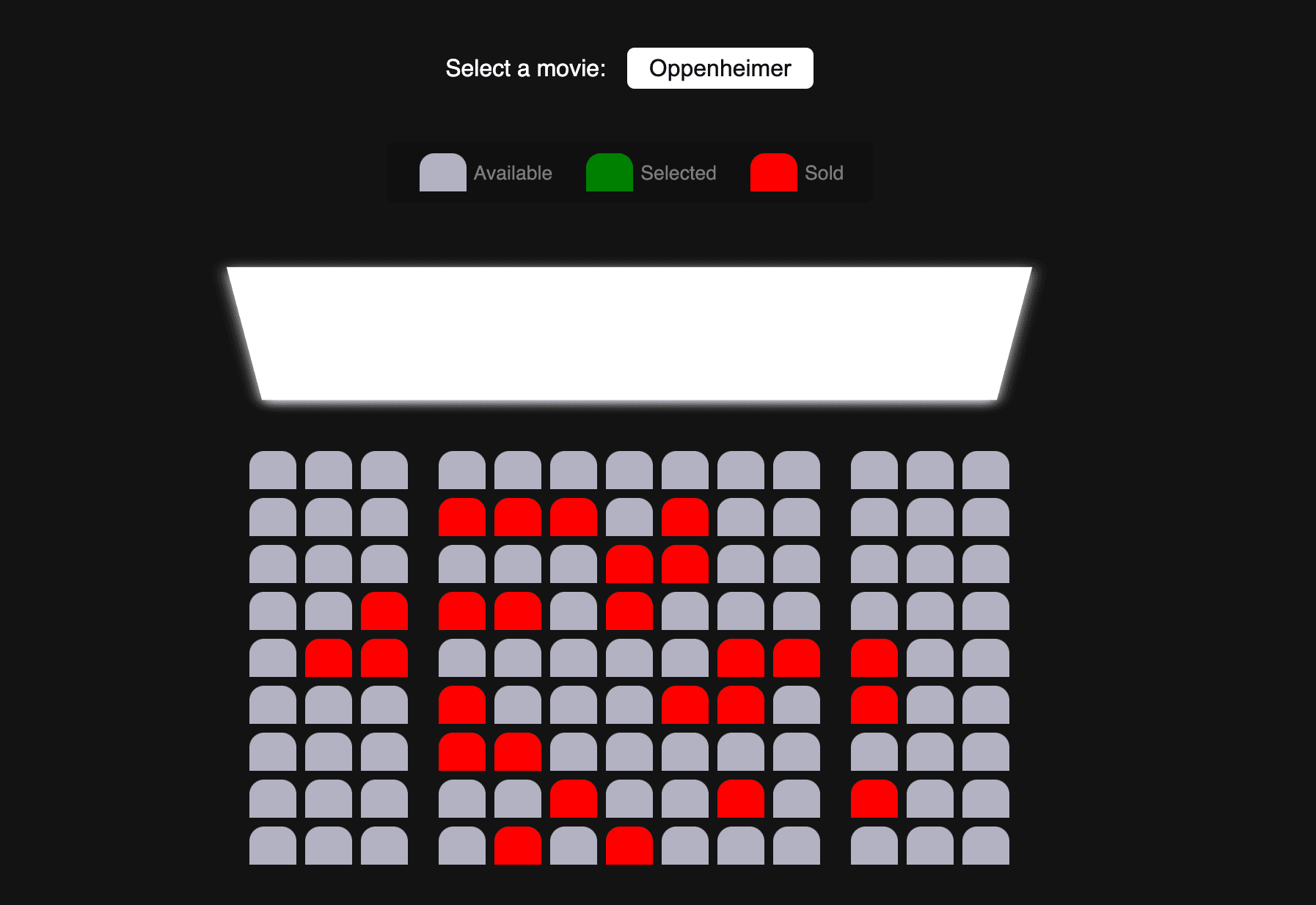 Theater Seat Map Booking